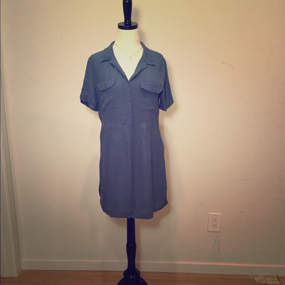 Blue Shirt Dress